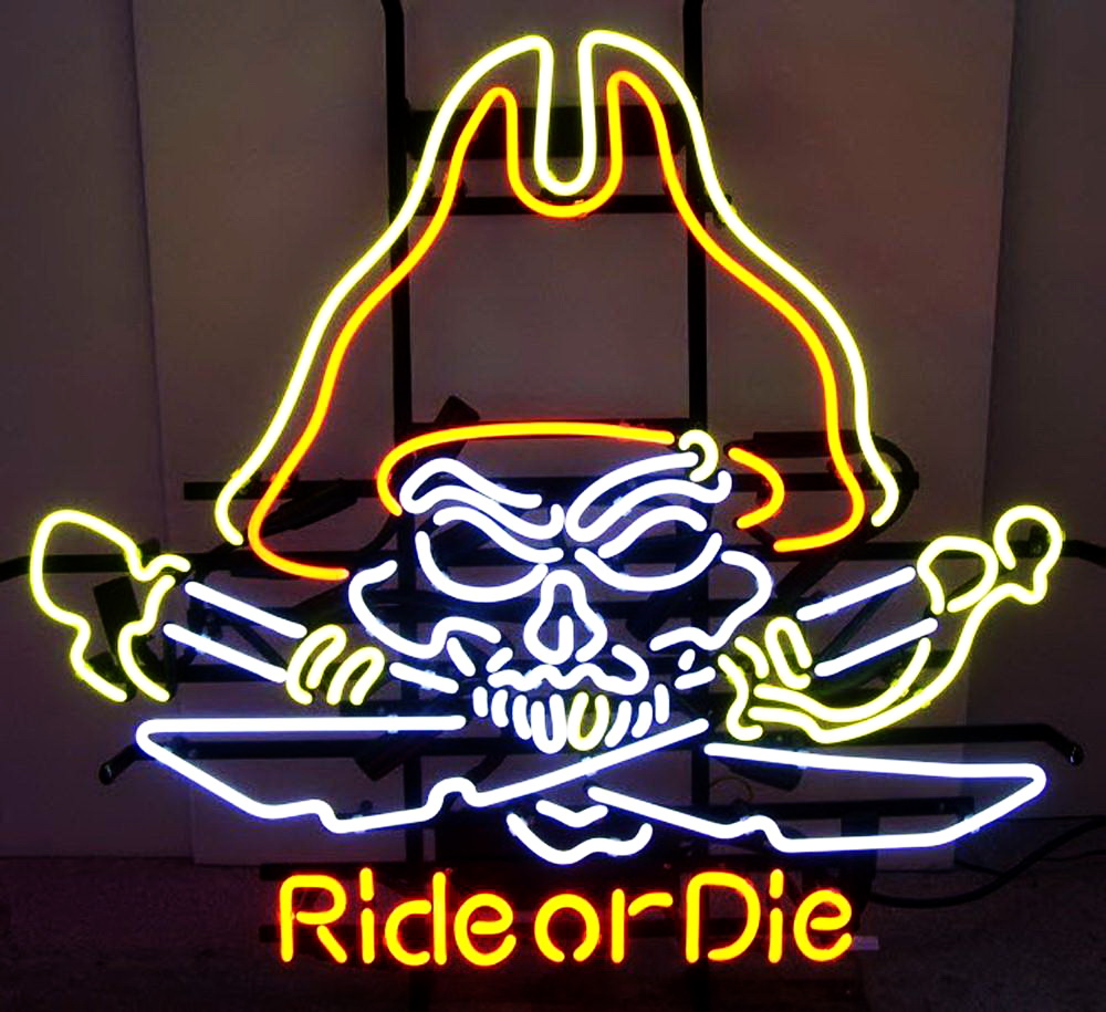 Motorcycle Neon Sign Ride Or Die